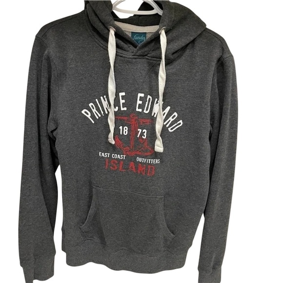 Prince Edward Island Grey Hooded Sweatshirt Men’s Small - Picture 1 of 6